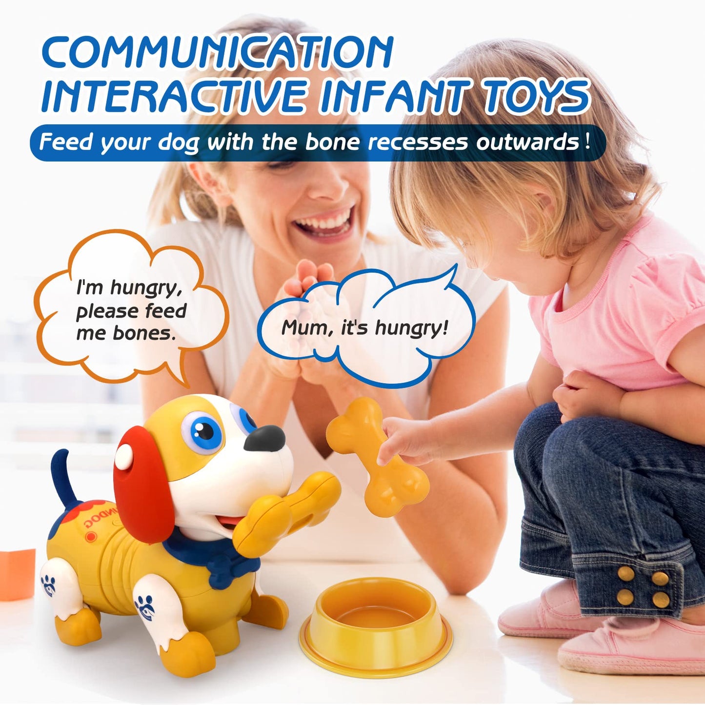 Interactive Touch & Go Dog with Sounds & Light