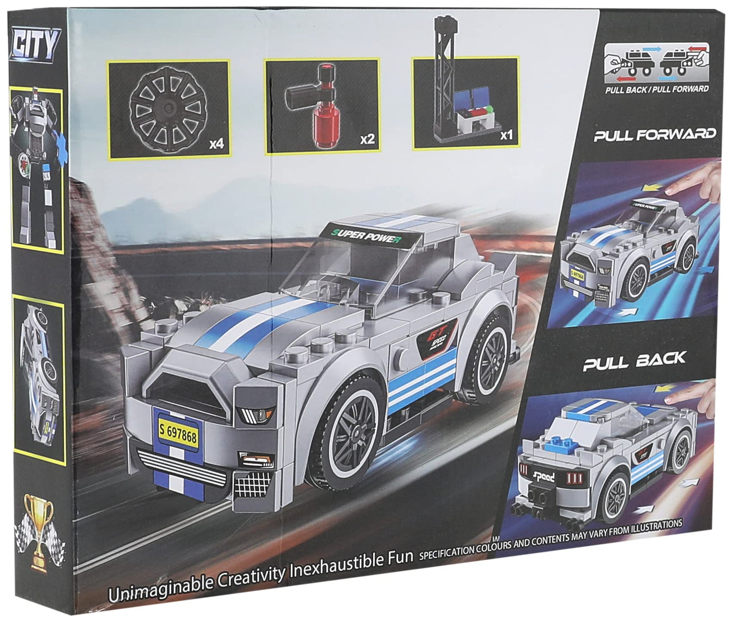 2-in-1 Speed Racer & Robot Lego Set - 350 PCS