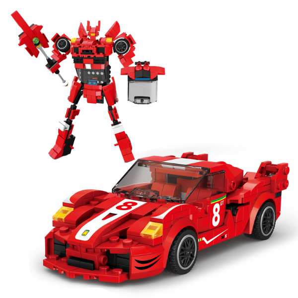 2-in-1 Speedbot Racer Lego Set - 341 PCS