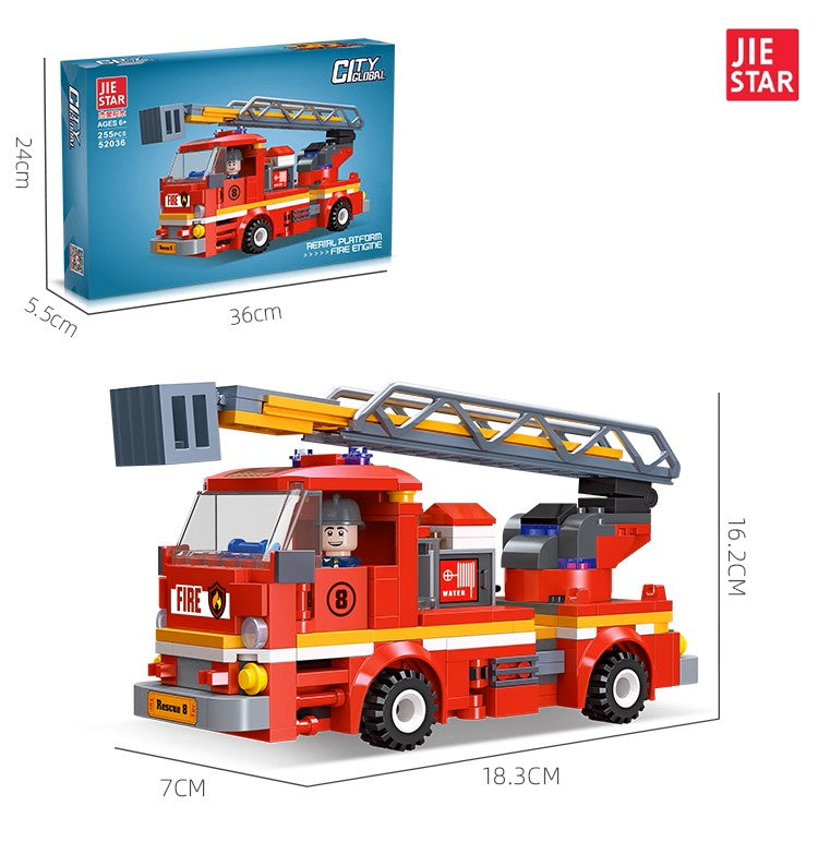 Rescue Alert Fire Truck Lego Kit - 255 PCS