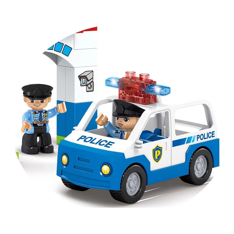 Junior Police Patrol Set - 35 Pcs with Lights and Sounds