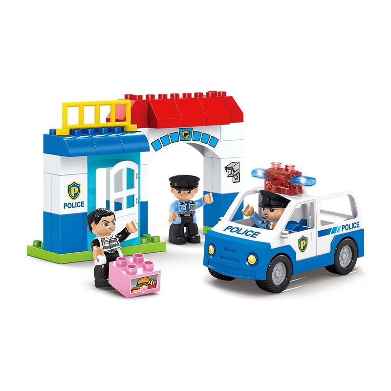 Junior Police Patrol Set - 35 Pcs with Lights and Sounds