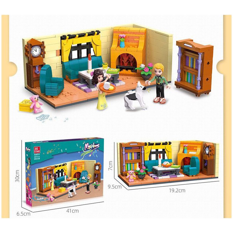 Cozy Living Room Builder Lego Set - 451 PCS