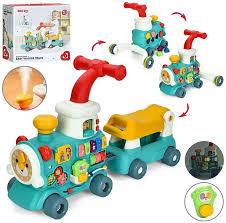 5-in-1 Musical Baby Walker Train With Real Mist โSteamโ