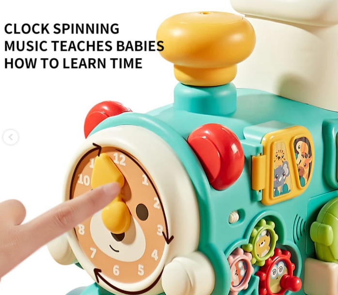 5-in-1 Musical Baby Walker Train With Real Mist โSteamโ