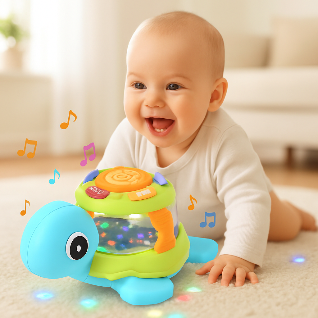 Battery-Powered Funny Musical Turtle