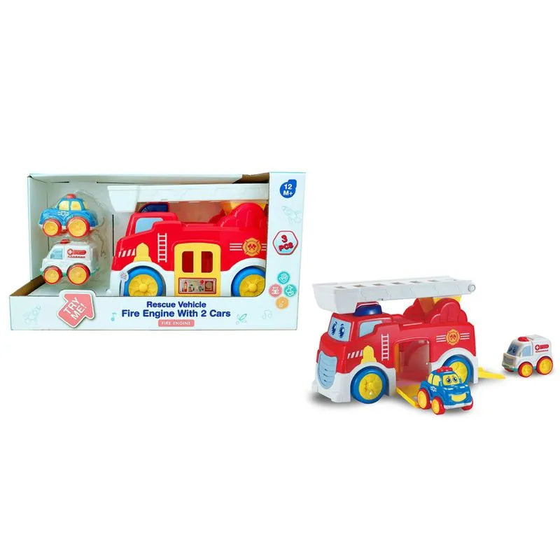 Rescue Vehicle Fire Engine Set With Light & Sound