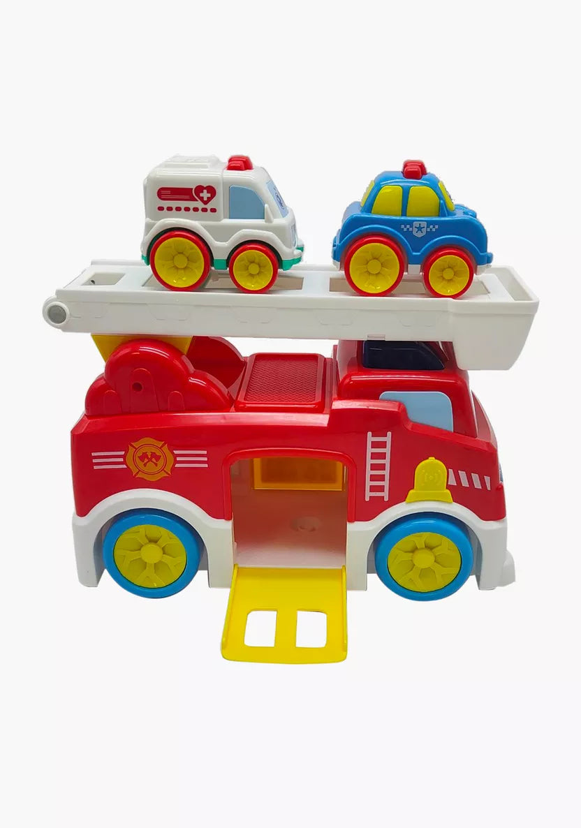 Rescue Vehicle Fire Engine Set With Light & Sound