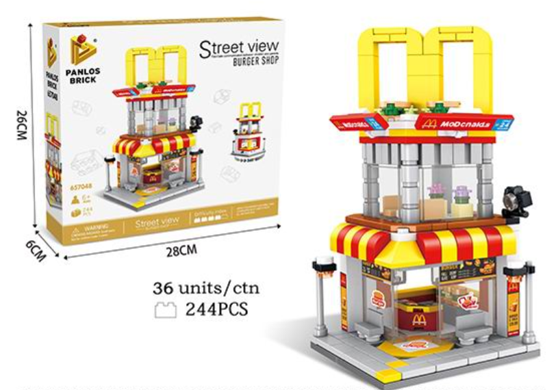 Burger Shop Lego Set – 244 PCS