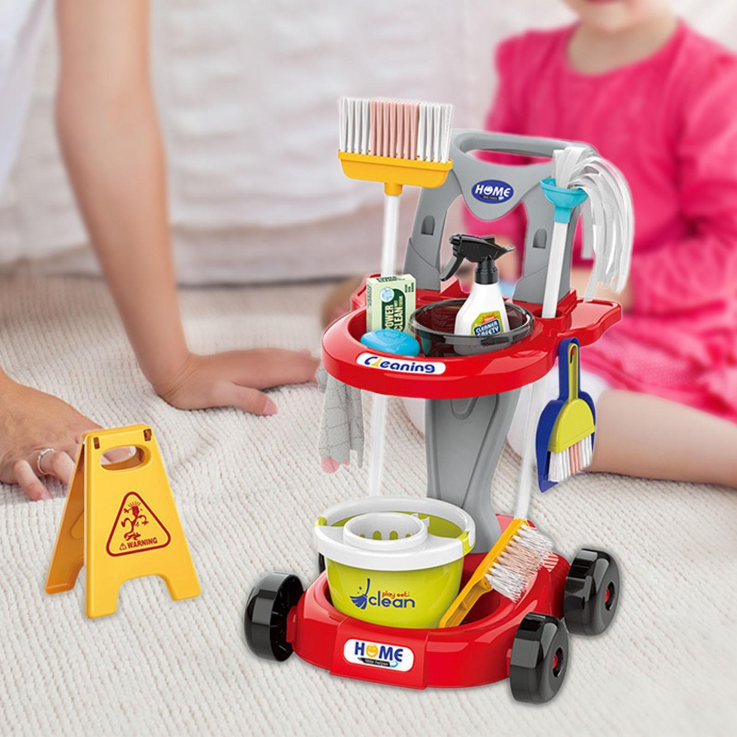 Little Helper Cleaning Trolley playset