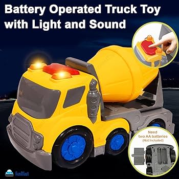 Pull Back Little Builder Cement Truck With Light & Sound