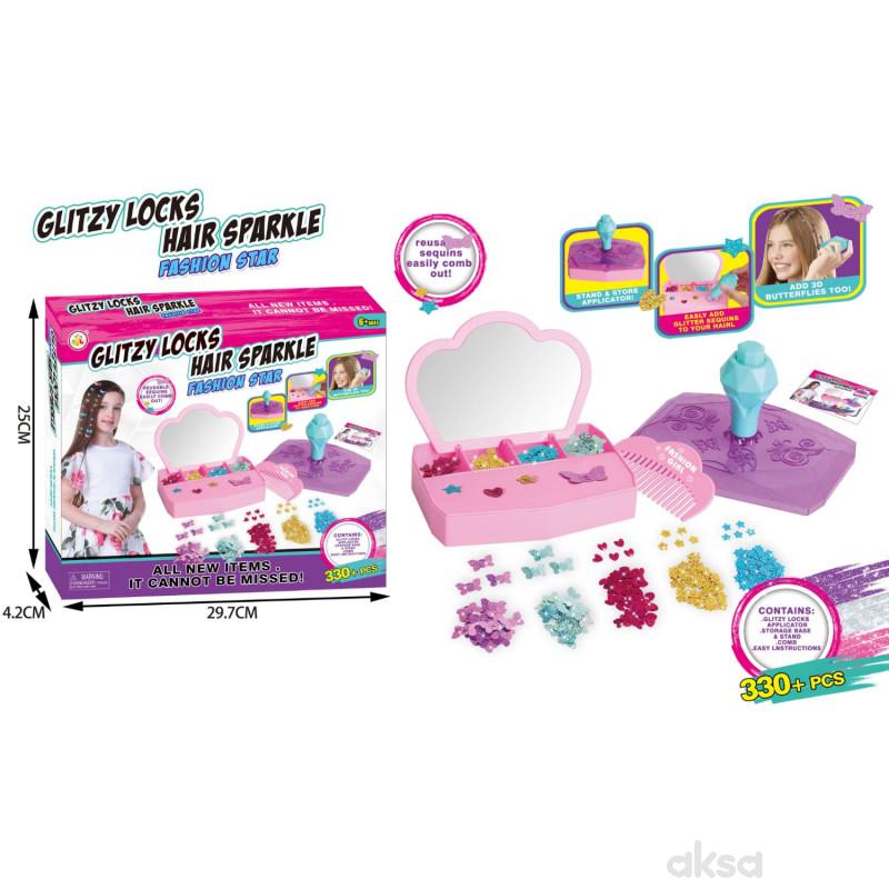 Glitzy Locks Hair Sparkle Studio With Mirror