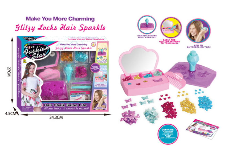 Glitzy Locks Hair Sparkle Studio With Mirror