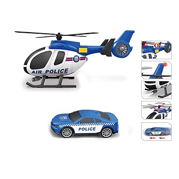 City Police Helicopter & Car Set