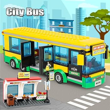 Yellow City Bus Lego Set - 416 PCS