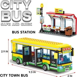 Yellow City Bus Lego Set - 416 PCS
