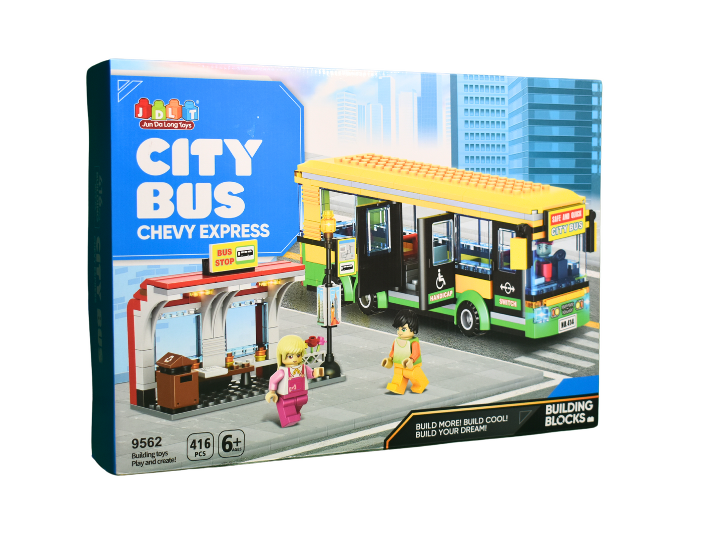 Yellow City Bus Lego Set - 416 PCS