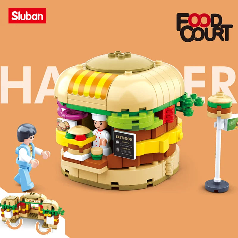 Food Court Burger Shop Lego Set - 307 PCS