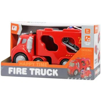 Fire Truck Transporter – Lights, Sounds & Mini Fire Truck