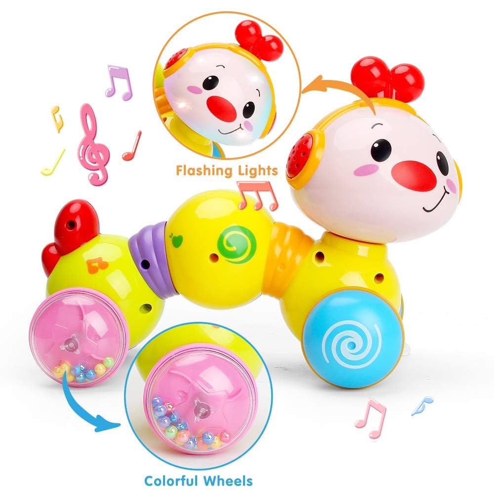 Press & Go Caterpillar With Light & Sound