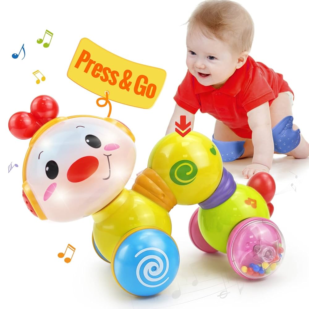Press & Go Caterpillar With Light & Sound
