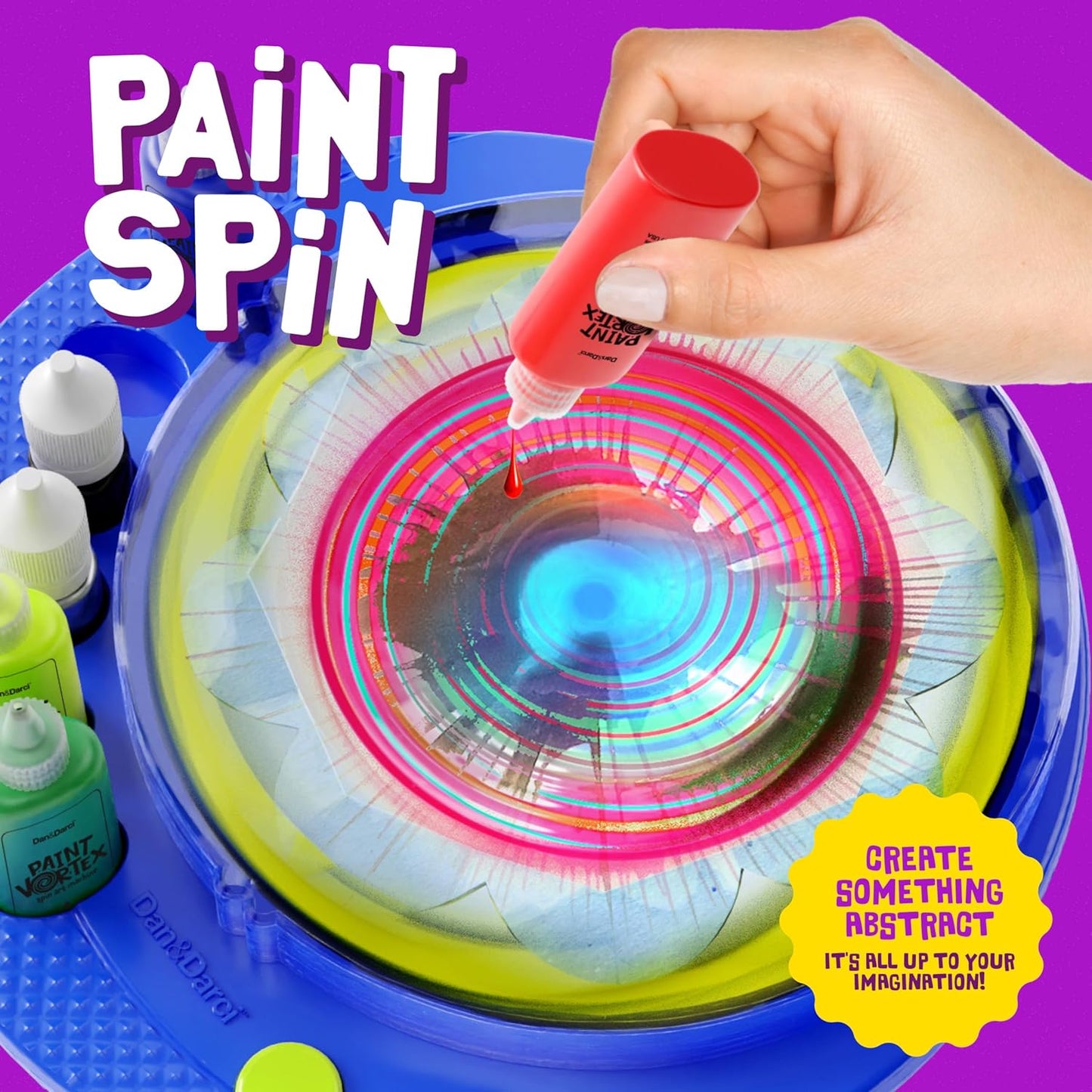 Paint Spin Art Machine + 36 Artboards & 7 Paints