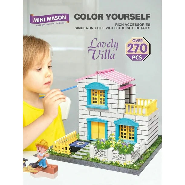 Real Builder Cement House Kit - 270 PCS