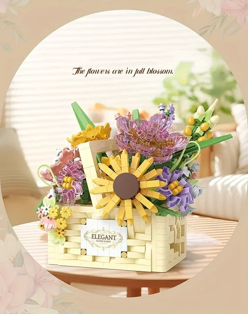 Elegant Flower Basket 3D Puzzle - 1263 PCS