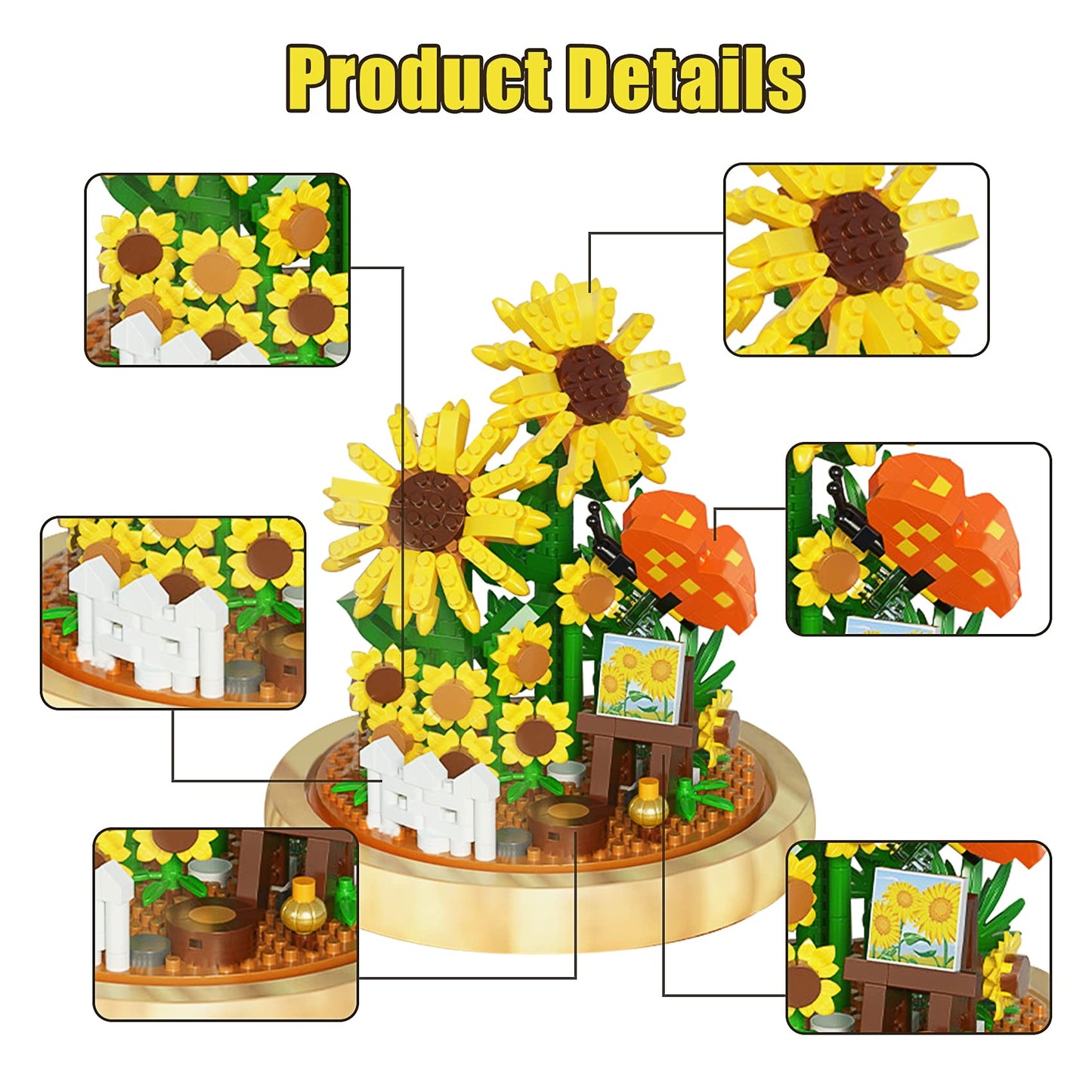 Mini Sunflower Garden 3D Puzzle - 558 PCS