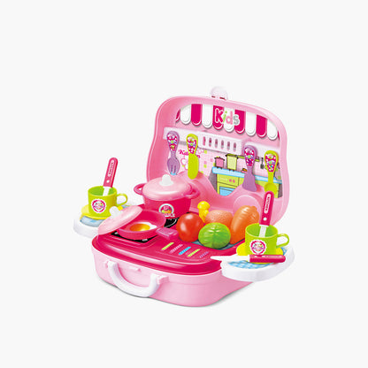 مجموعة ألعاب مطبخ محمولة للأطفال