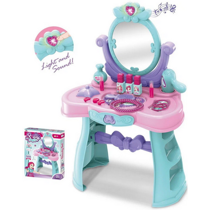 طاولة تزيين الأميرة المزينة بالأضواء والموسيقى