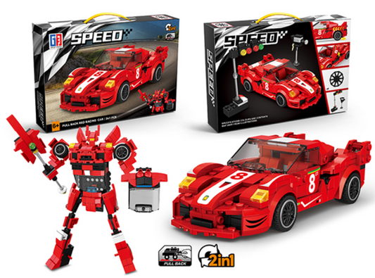 2-in-1 Speedbot Racer Lego Set - 341 PCS