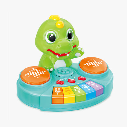 بيانو تعليمي على شكل ديناصور مع أضواء