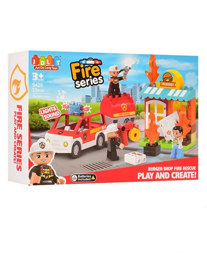 Fire Rescue Burger Mission - 2 Cars