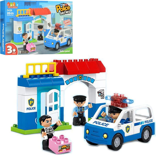 Junior Police Patrol Set - 35 Pcs with  Lights and Sounds