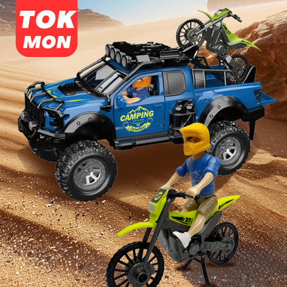 Adventure Camping Truck & Dirt Bike Playset With Light & Sounds