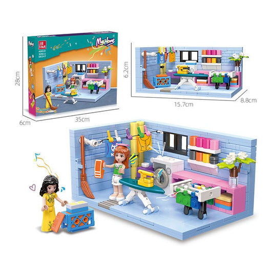 Home Laundry Room Builder Lego Set - 329 PCS