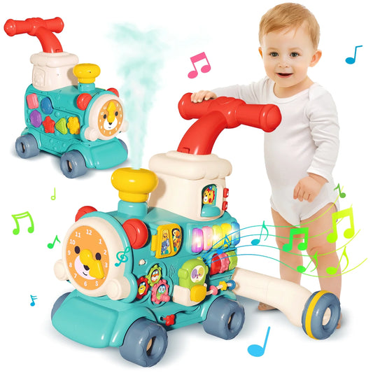 5-in-1 Musical Baby Walker Train With Real Mist “Steam”