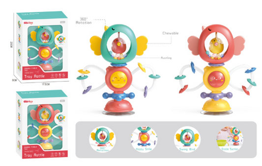 Cheery Wing Spin Bird Tray Rattle