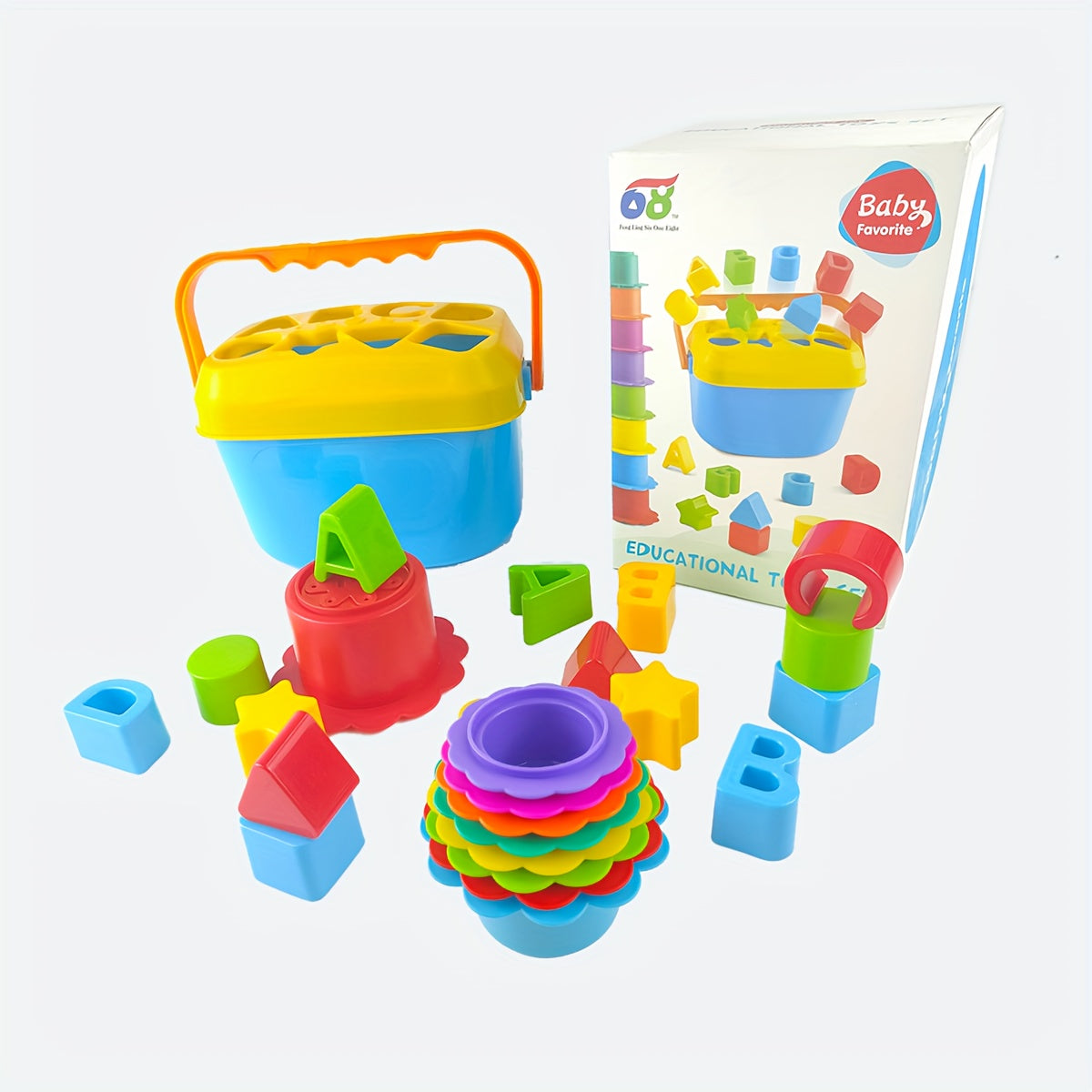 فرز الأشكال وتكديسها حسب الحروف الأبجدية