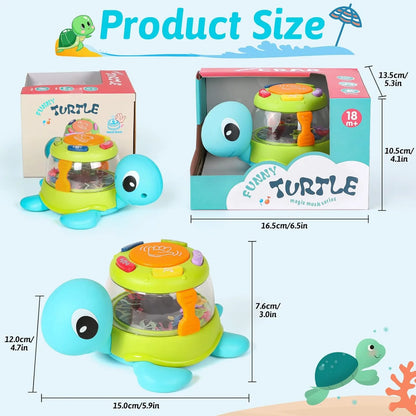 Battery-Powered Funny Musical Turtle