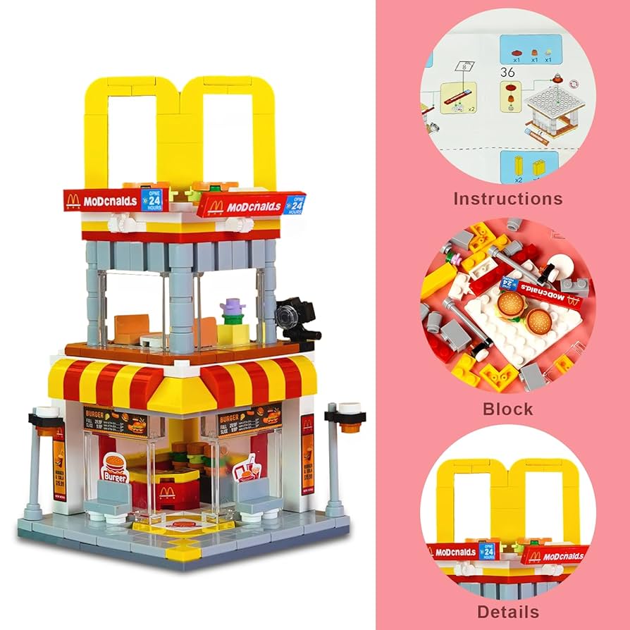 Burger Shop Lego Set – 244 PCS