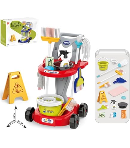 Little Helper Cleaning Trolley playset