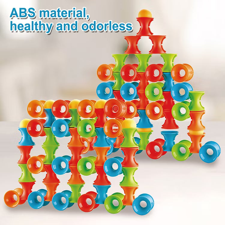 مجموعة من 28 قطعة من كتل التوصيل بالشفط الملونة