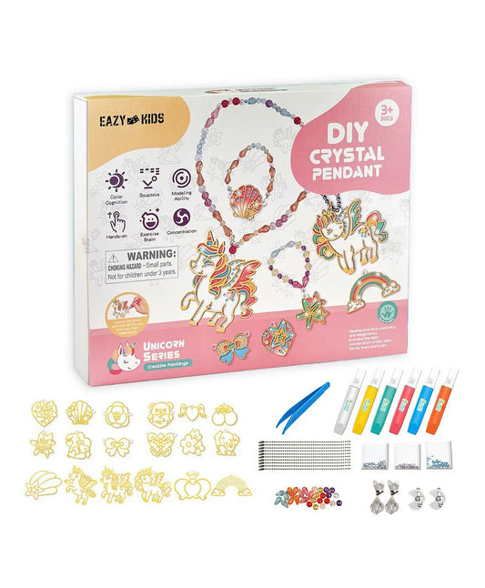 قلادة كريستالية يمكنك صنعها بنفسك - سلسلة الأميرة وحيد القرن