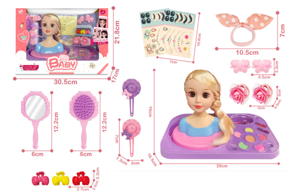 Lovely Styling Head Deluxe Hair & Beauty Set