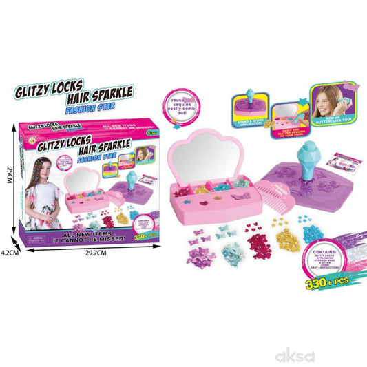Glitzy Locks Hair Sparkle Studio With Mirror