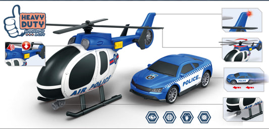 City Police Helicopter & Car Set