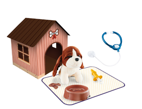 Soft Lovely Puppy With House