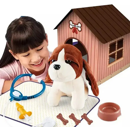 Soft Lovely Puppy With House